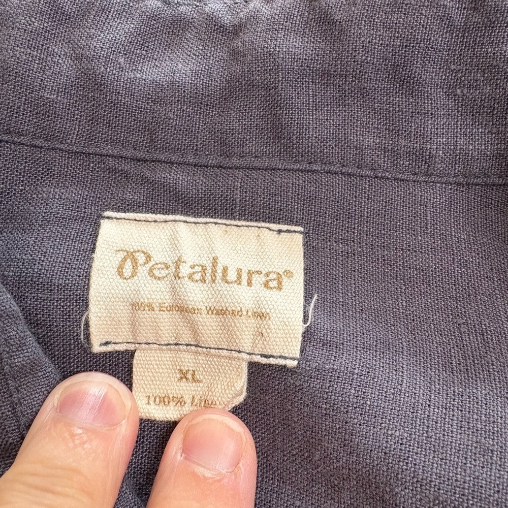 EUC Petalura - 100% Linen Swing Tunic- in Slate. Size XL - Picture 4 of 10